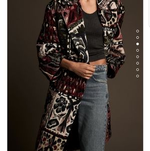 Zara Jacquard Coat size XS